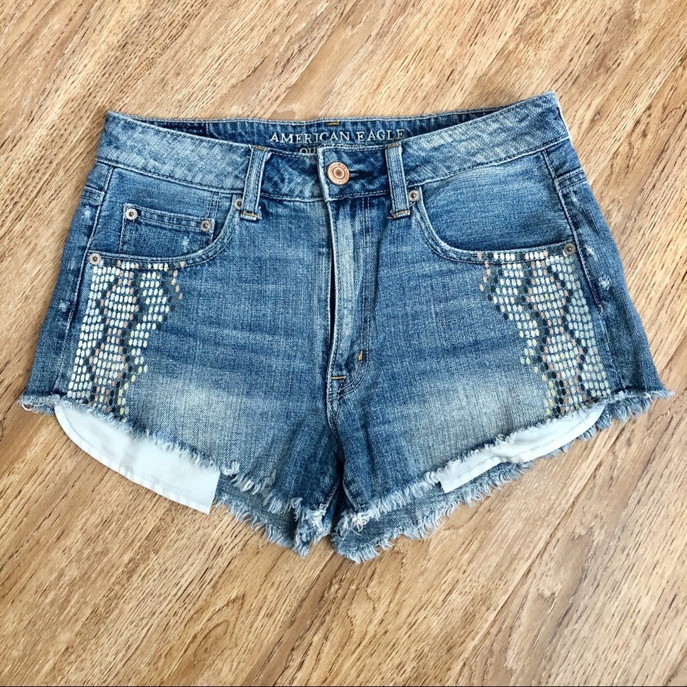 American Eagle Hi-Rise Festival Shorts